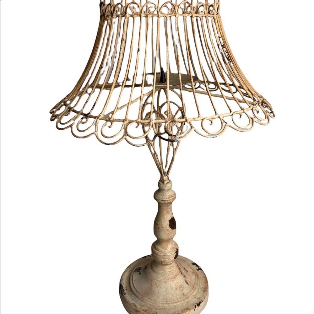 Sold EBay Adorable Shabby Chic Farmhouse Metal Lamp Candle Holder
